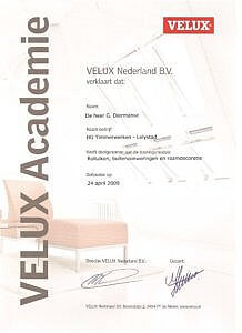 Velux Academie Certificaat 2